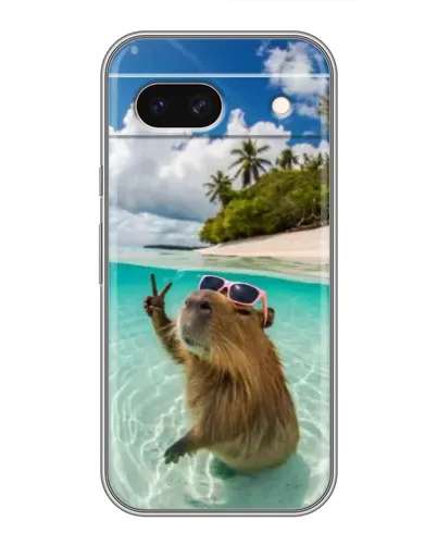 Чохол для Google Pixel 8A з картинкою «Капібара на морі»