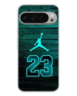 Чехол для Google Pixel 9 Pro XL с картинкой «Jordan Cyan 23»