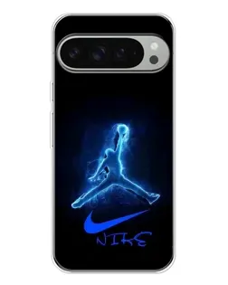 Чехол для Google Pixel 9 Pro XL с картинкой «Jordan Neon Blue»