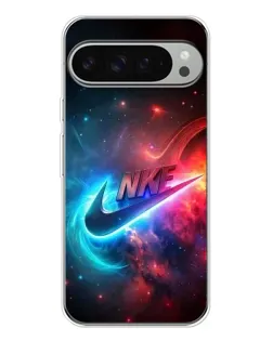 Чехол для Google Pixel 9 Pro XL с картинкой «Огненный логотип Nike»