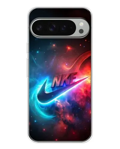 Чехол для Google Pixel 9 Pro XL с картинкой «Огненный логотип Nike»