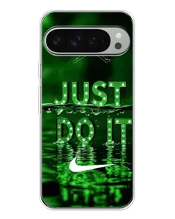 Чехол для Google Pixel 9 Pro XL с картинкой «Зеленый неоновый Nike»
