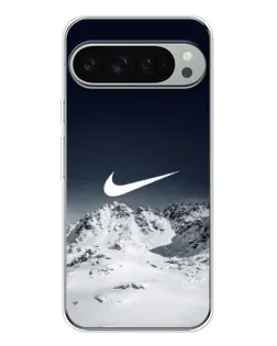Чехол для Google Pixel 9 Pro XL с картинкой «Nike — зимние горы»