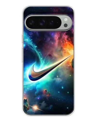 Чехол для Google Pixel 9 Pro XL с картинкой «Космический Nike Swoosh»
