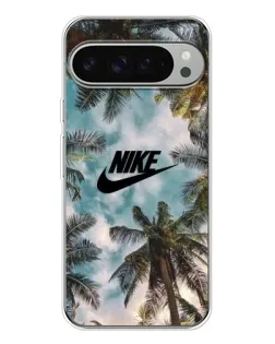Чехол для Google Pixel 9 Pro XL с картинкой «Тропический принт Nike»