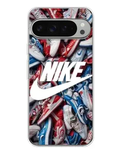 Чехол для Google Pixel 9 Pro XL с картинкой «Коллаж кроссовок Найк»
