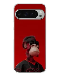Чехол для Google Pixel 9 Pro XL с картинкой «Bored Ape в красном»