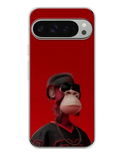 Чехол для Google Pixel 9 Pro XL с картинкой «Bored Ape в красном»