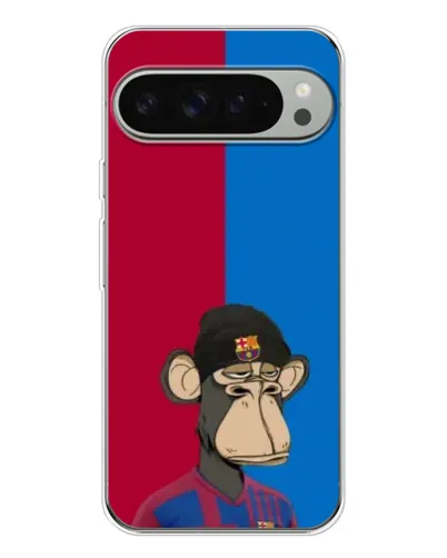 Чехол для Google Pixel 9 Pro XL с картинкой «Bored Ape — фанат Барсы»