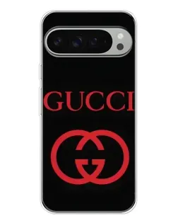 Чехол для Google Pixel 9 Pro XL с картинкой «Gucci — красный логотип»