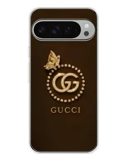 Чехол для Google Pixel 9 Pro XL с картинкой «Gucci — золотая бабочка»