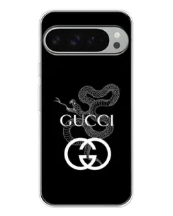 Чехол для Google Pixel 9 Pro XL с картинкой «Gucci — серебряная змея»