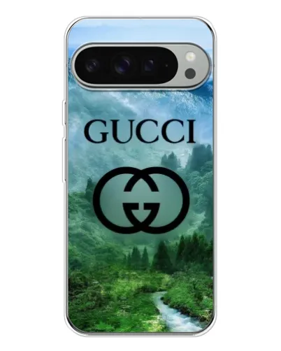 Чехол для Google Pixel 9 Pro XL с картинкой «Gucci — горный пейзаж»
