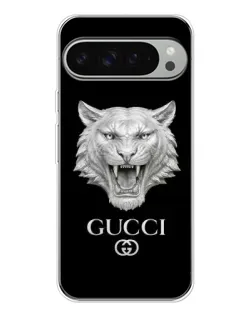 Чехол для Google Pixel 9 Pro XL с картинкой «Gucci — серебряный лев»