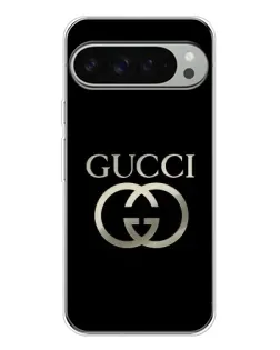 Чехол для Google Pixel 9 Pro XL с картинкой «Gucci — золото на черном»