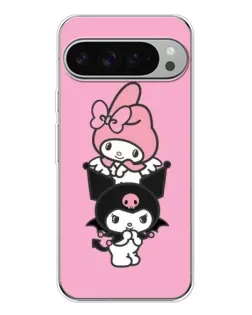 Чехол для Google Pixel 9 Pro XL с картинкой «Трио My Melody и Kuromi»