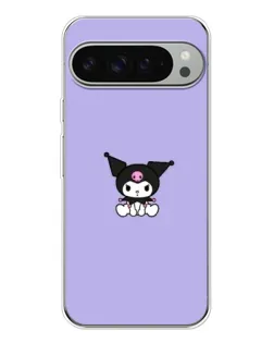 Чехол для Google Pixel 9 Pro XL с картинкой «Kuromi — фиолетовый минимализм»
