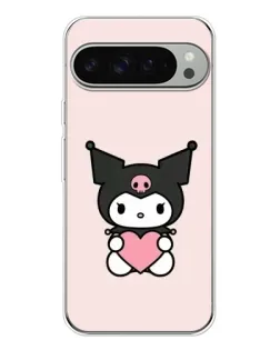 Чехол для Google Pixel 9 Pro XL с картинкой «Kuromi и сердце»