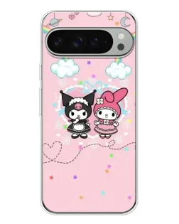 Чехол для Google Pixel 9 Pro XL с картинкой «My Melody и Kuromi»