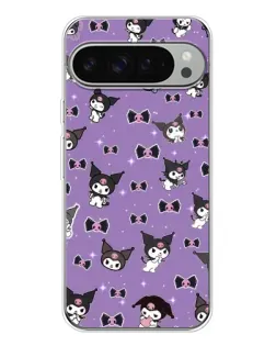 Чехол для Google Pixel 9 Pro XL с картинкой «Kuromi — паттерн»