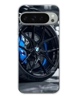 Чехол для Google Pixel 9 Pro XL с картинкой «Колесо BMW вблизи»
