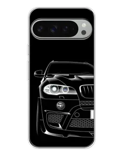 Чехол для Google Pixel 9 Pro XL с картинкой «Темный силуэт BMW»