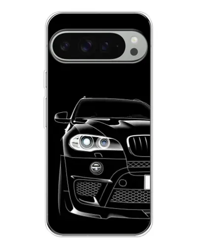 Чехол для Google Pixel 9 Pro XL с картинкой «Темный силуэт BMW»