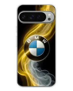 Чехол для Google Pixel 9 Pro XL с картинкой «Золотистый дым BMW»