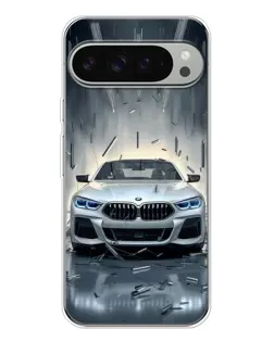 Чехол для Google Pixel 9 Pro XL с картинкой «BMW в свете фар»