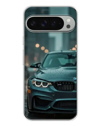 Чехол для Google Pixel 9 Pro XL с картинкой «BMW в огнях города»