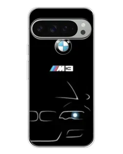 Чехол для Google Pixel 9 Pro XL с картинкой «Минималистичный принт BMW M3»