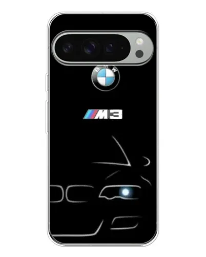 Чехол для Google Pixel 9 Pro XL с картинкой «Минималистичный принт BMW M3»