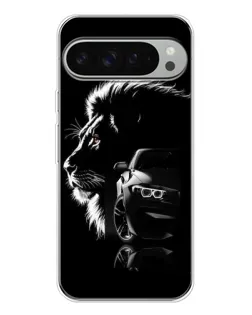 Чехол для Google Pixel 9 Pro XL с картинкой «BMW и лев»