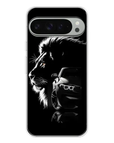 Чехол для Google Pixel 9 Pro XL с картинкой «BMW и лев»