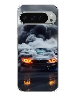 Чехол для Google Pixel 9 Pro XL с картинкой «BMW в дыму»