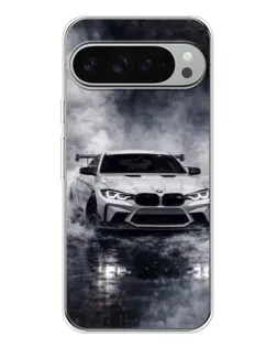 Чехол для Google Pixel 9 Pro XL с картинкой «BMW сквозь туман»