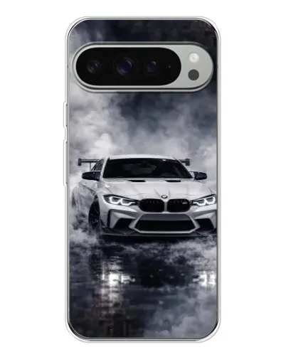 Чехол для Google Pixel 9 Pro XL с картинкой «BMW сквозь туман»