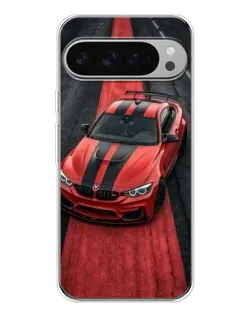Чехол для Google Pixel 9 Pro XL с картинкой «BMW на красной дорожке»