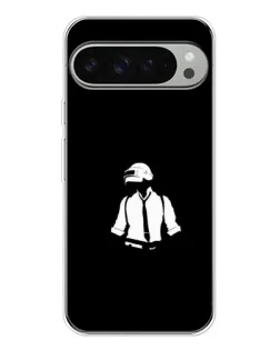 Чехол для Google Pixel 9 Pro XL с картинкой «PUBG — белый шлем»
