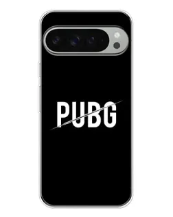 Чехол для Google Pixel 9 Pro XL с картинкой «PUBG — белый логотип»