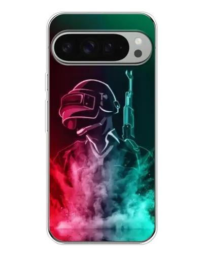 Чехол для Google Pixel 9 Pro XL с картинкой «PUBG — огненный воин»