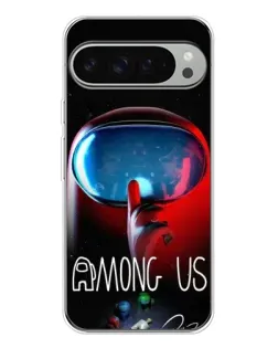 Чохол для Google Pixel 9 Pro XL з картинкою «Червоний імпостер — макро»