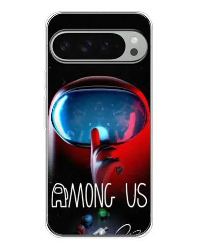 Чохол для Google Pixel 9 Pro XL з картинкою «Червоний імпостер — макро»