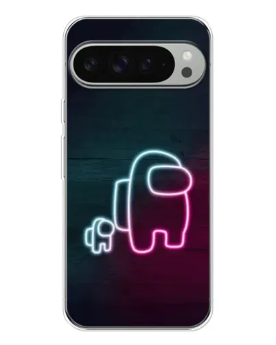 Чохол для Google Pixel 9 Pro XL з картинкою «Among Us неон-арт»