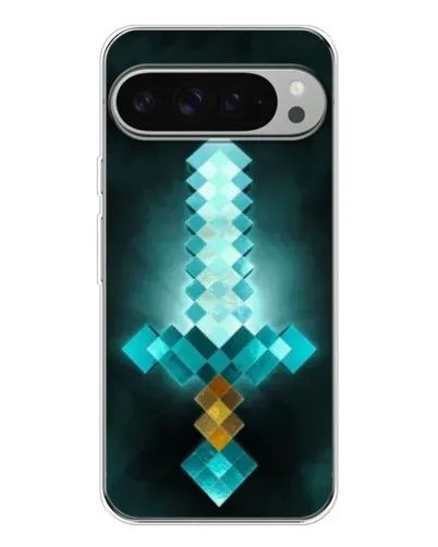 Чохол для Google Pixel 9 Pro XL з картинкою «Алмазний меч неон»