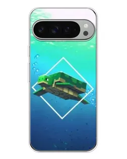 Чохол для Google Pixel 9 Pro XL з картинкою «Черепаха Minecraft»