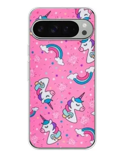Чохол для Google Pixel 9 Pro XL з картинкою «Unicorn паттерн рожевий»