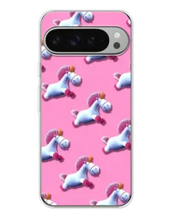 Чохол для Google Pixel 9 Pro XL з картинкою «Єдинороги на рожевому»