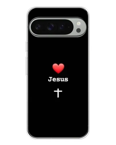 Чохол для Google Pixel 9 Pro XL з картинкою «Серце - Jesus»