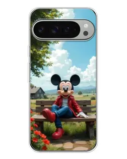 Чохол для Google Pixel 9 Pro XL з картинкою «Міккі на лавці»